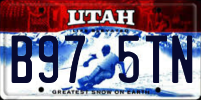 UT license plate B975TN