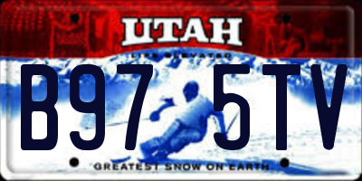 UT license plate B975TV