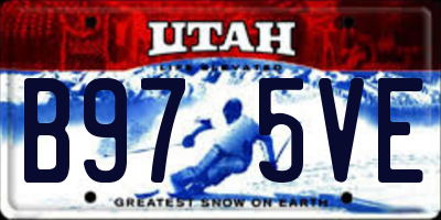 UT license plate B975VE