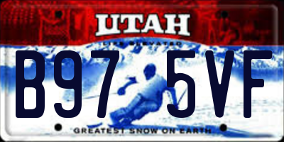 UT license plate B975VF