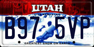 UT license plate B975VP