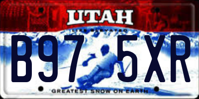 UT license plate B975XR