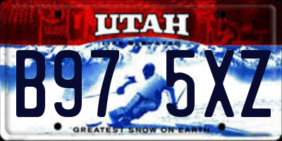 UT license plate B975XZ