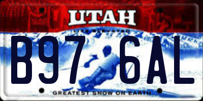 UT license plate B976AL