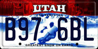 UT license plate B976BL