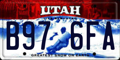 UT license plate B976FA