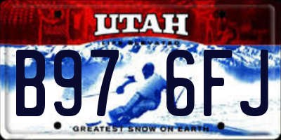 UT license plate B976FJ