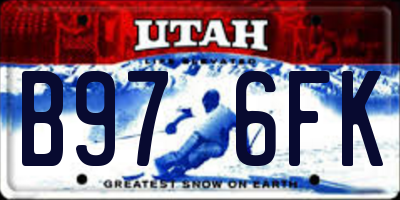 UT license plate B976FK