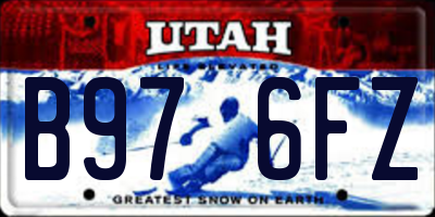 UT license plate B976FZ