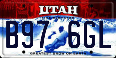 UT license plate B976GL