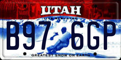 UT license plate B976GP