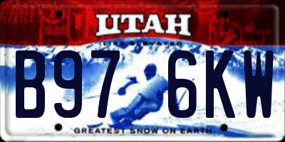 UT license plate B976KW