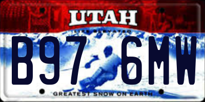 UT license plate B976MW