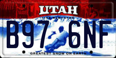 UT license plate B976NF