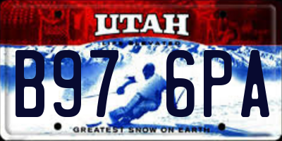UT license plate B976PA