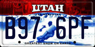 UT license plate B976PF