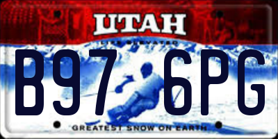 UT license plate B976PG