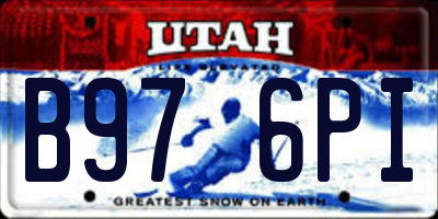 UT license plate B976PI