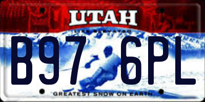 UT license plate B976PL
