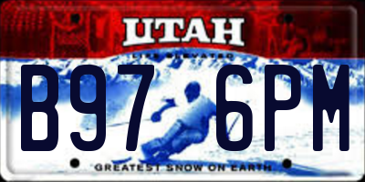 UT license plate B976PM