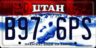 UT license plate B976PS