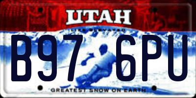 UT license plate B976PU