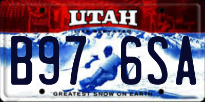 UT license plate B976SA