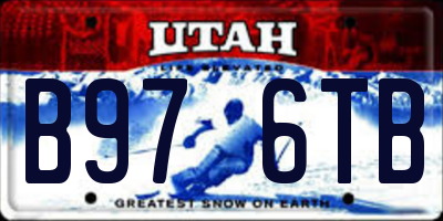 UT license plate B976TB
