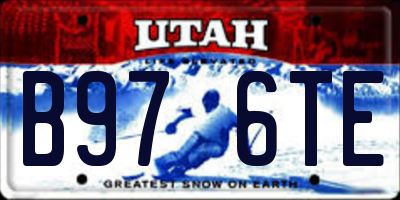 UT license plate B976TE