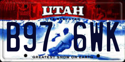 UT license plate B976WK