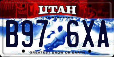 UT license plate B976XA
