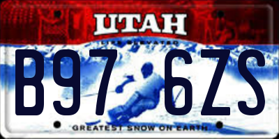 UT license plate B976ZS