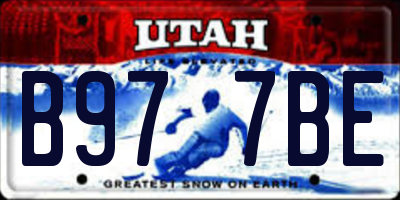 UT license plate B977BE