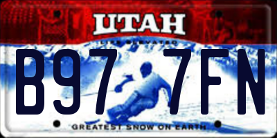 UT license plate B977FN