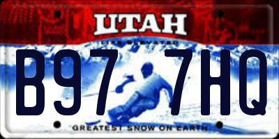 UT license plate B977HQ