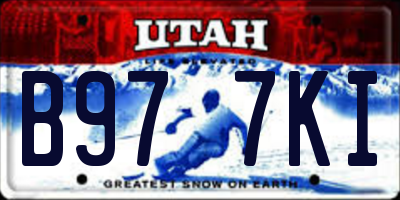 UT license plate B977KI