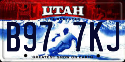 UT license plate B977KJ