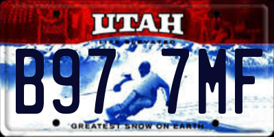 UT license plate B977MF