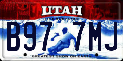UT license plate B977MJ