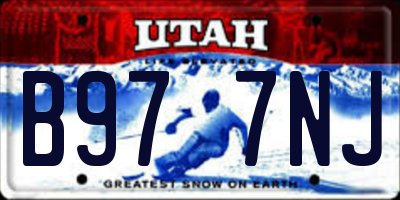 UT license plate B977NJ