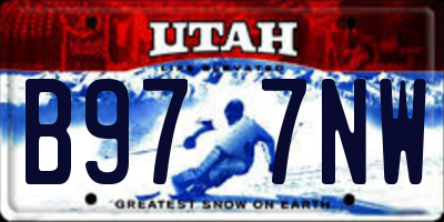 UT license plate B977NW