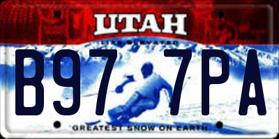UT license plate B977PA