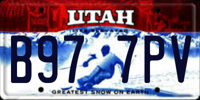 UT license plate B977PV