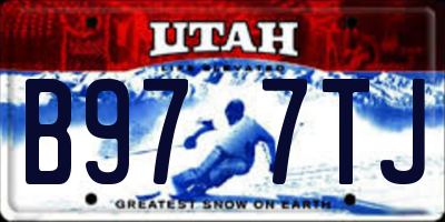 UT license plate B977TJ