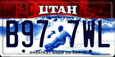UT license plate B977WL