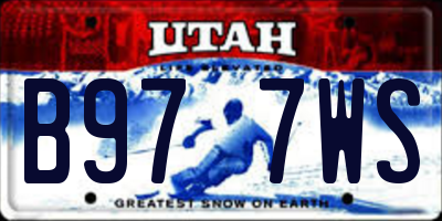 UT license plate B977WS