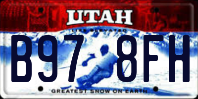 UT license plate B978FH