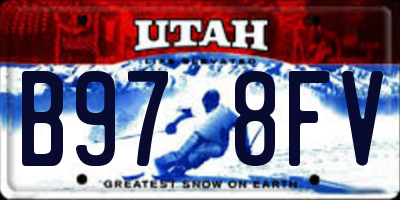 UT license plate B978FV