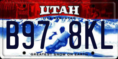 UT license plate B978KL