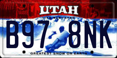 UT license plate B978NK